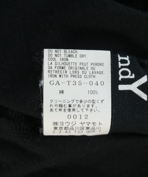 Ground Y（グラウンド　ワイ）Tシャツ・カットソー 黒 サイズ:3(M位) メンズ/2200714250021