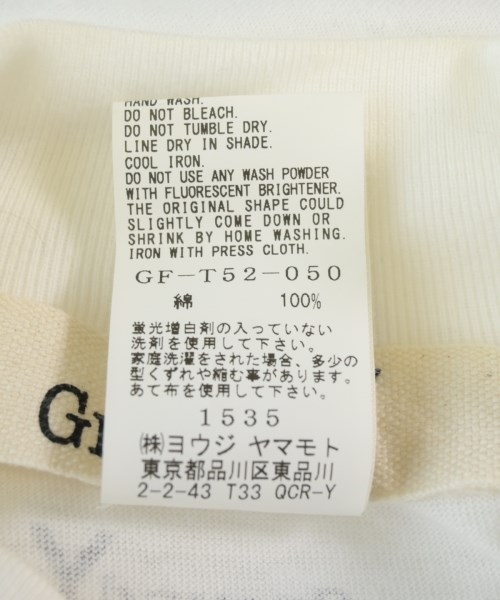 Ground Y（グラウンド　ワイ）Tシャツ・カットソー 白 サイズ:1(XS位) レディース/2200714530093