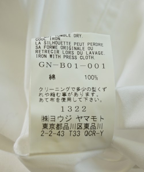 Ground Y（グラウンド　ワイ）カジュアルシャツ 白 サイズ:3(M位) メンズ/2200707871028