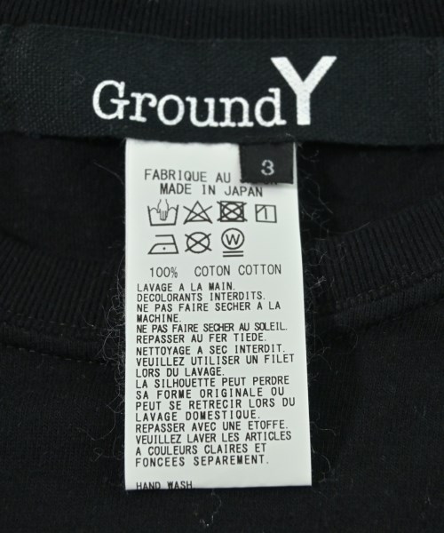 Ground Y（グラウンド　ワイ）Tシャツ・カットソー 黒 サイズ:3(M位) メンズ/2200671129064