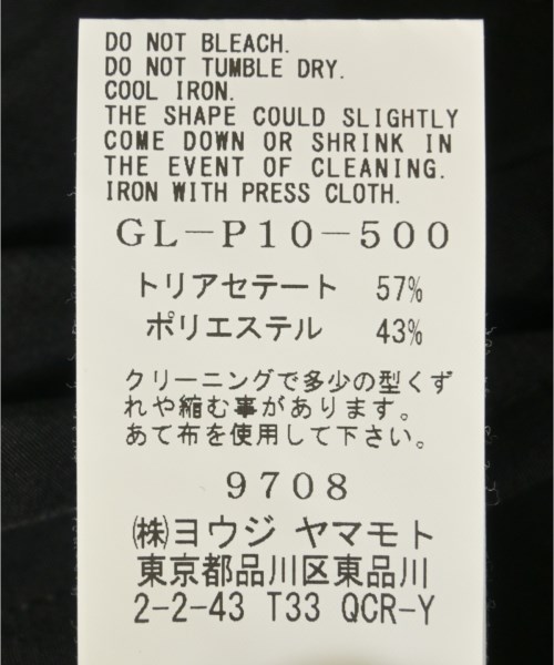 Ground Y（グラウンド　ワイ）その他 黒 サイズ:3(M位) メンズ/2200690105025