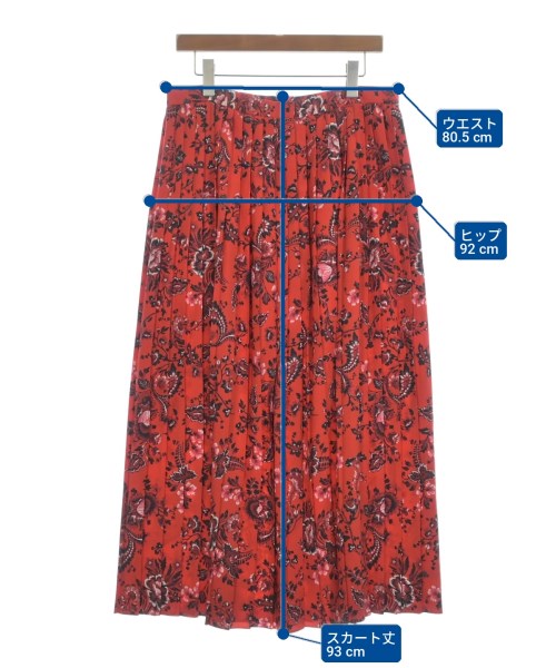 Erdem（アーデム）ロング・マキシ丈スカート 赤 サイズ:46(XL位) レディース/2200736517027