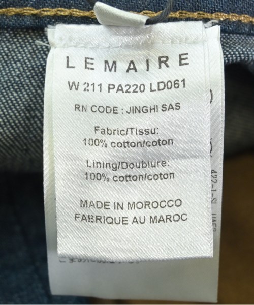 LEMAIRE（ルメール）デニムパンツ 紺 サイズ:36(XS位) レディース/2200529213143