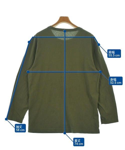 LEMAIRE（ルメール）Tシャツ・カットソー カーキ サイズ:S メンズ/2200627900044