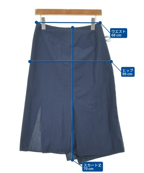 LEMAIRE（ルメール）ひざ丈スカート 紺 サイズ:34(XXS位) レディース/2200632600069