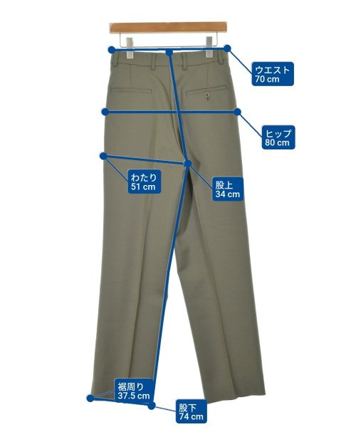 LEMAIRE（ルメール）スラックス カーキ サイズ:44(S位) メンズ/2200621813029