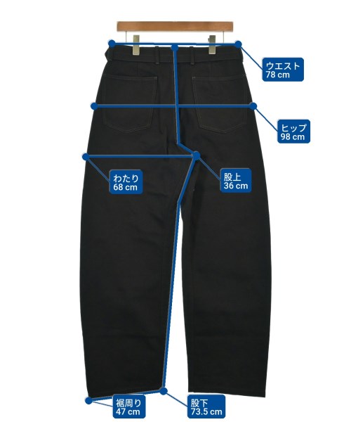 LEMAIRE（ルメール）デニムパンツ 黒 サイズ:S メンズ/2200611254023