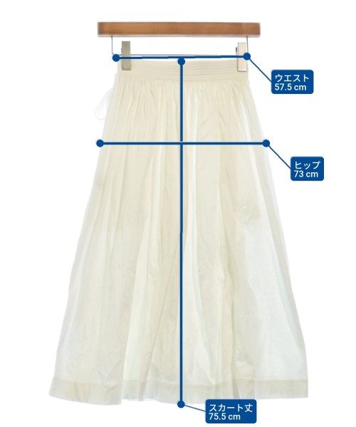 LEMAIRE（ルメール）ひざ丈スカート 白 サイズ:XS レディース/2200617467014