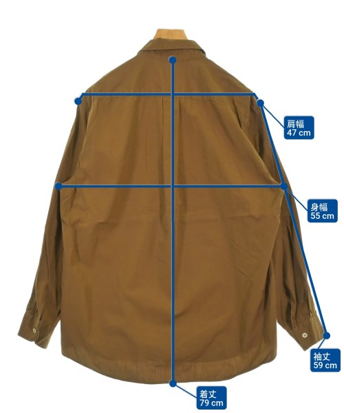 LEMAIRE（ルメール）カジュアルシャツ 茶 サイズ:46(M位) メンズ/2200670155057