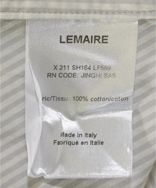 LEMAIRE（ルメール）カジュアルシャツ 白 サイズ:XS レディース/2200698380035