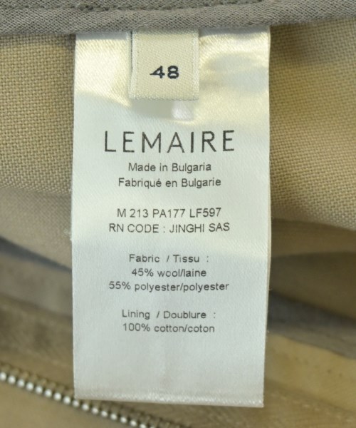 LEMAIRE（ルメール）スラックス ベージュ サイズ:48(L位) メンズ/2200709828075