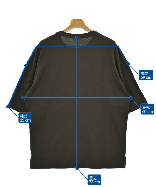 LEMAIRE（ルメール）Tシャツ・カットソー 茶 サイズ:S メンズ/2200672298011