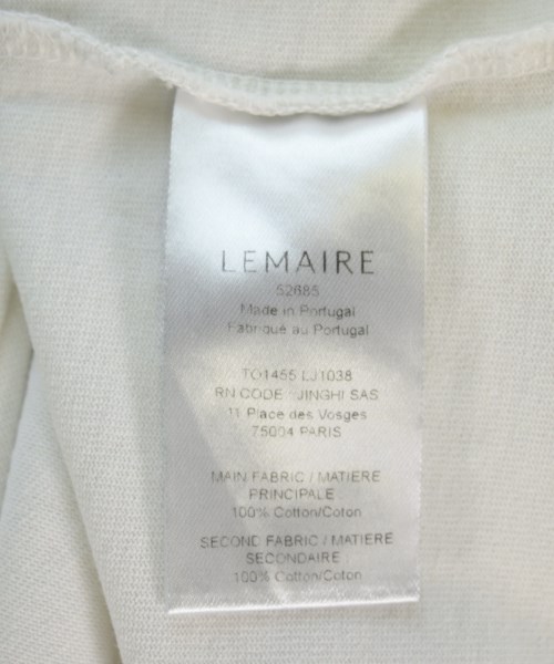 LEMAIRE（ルメール）Tシャツ・カットソー 白 サイズ:L メンズ/2200720077049