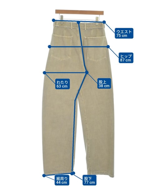LEMAIRE（ルメール）デニムパンツ ベージュ サイズ:XS メンズ/2200721091020