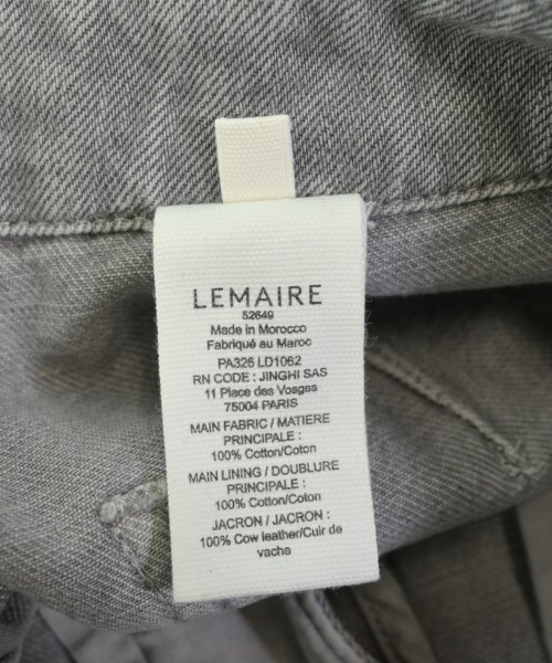 LEMAIRE（ルメール）デニムパンツ グレー サイズ:S メンズ/2200683350036