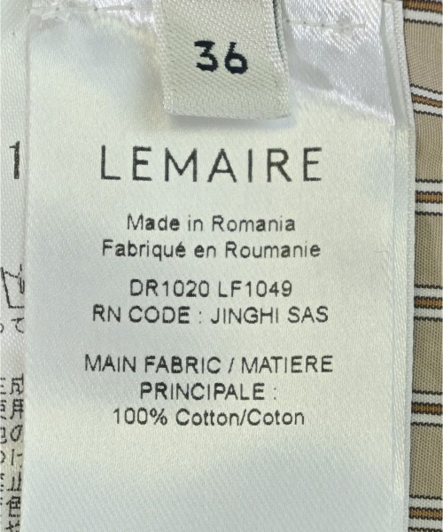 LEMAIRE（ルメール）シャツワンピース 茶 サイズ:36(XS位) レディース/2200685418048