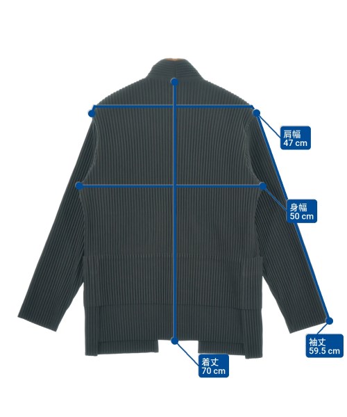 HOMME PLISSE（オムプリッセ）カジュアルジャケット 黒 サイズ:2(M位) メンズ/2200638422016