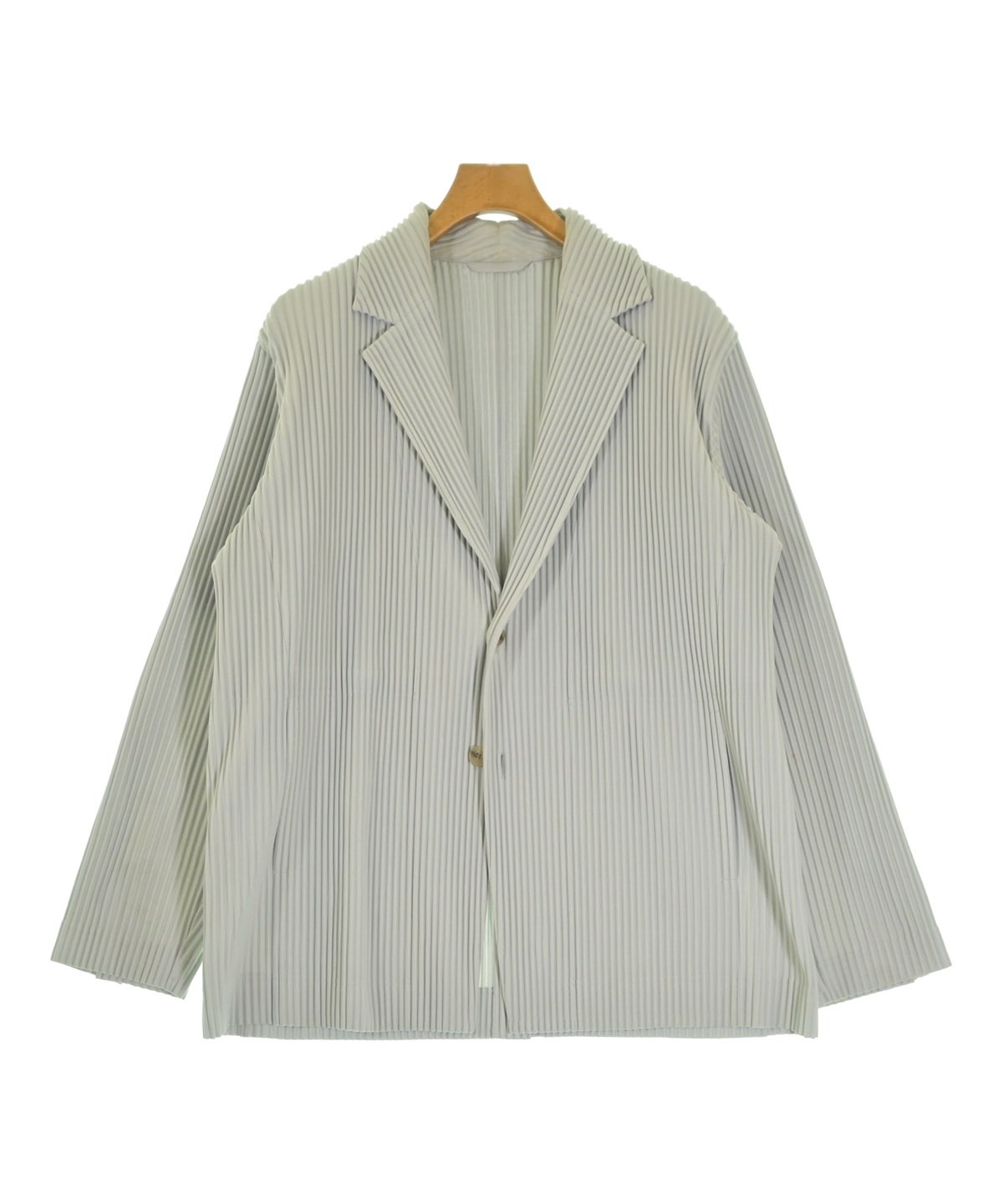 HOMME PLISSE オムプリッセ カジュアルジャケット メンズ 【古着】【中古】 HOMME PLISSE（オムプリッセ）カジュアルジャケット グレー サイズ:3(L