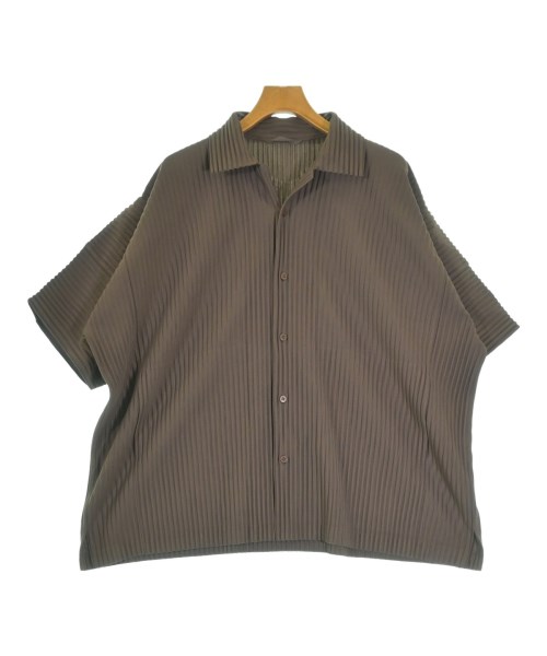 HOMME PLISSE（オムプリッセ）カジュアルシャツ 茶 サイズ:3(L位