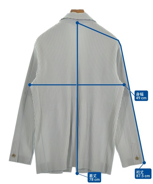 HOMME PLISSE（オムプリッセ）カジュアルジャケット グレー サイズ:3(L位) メンズ/2200633660031