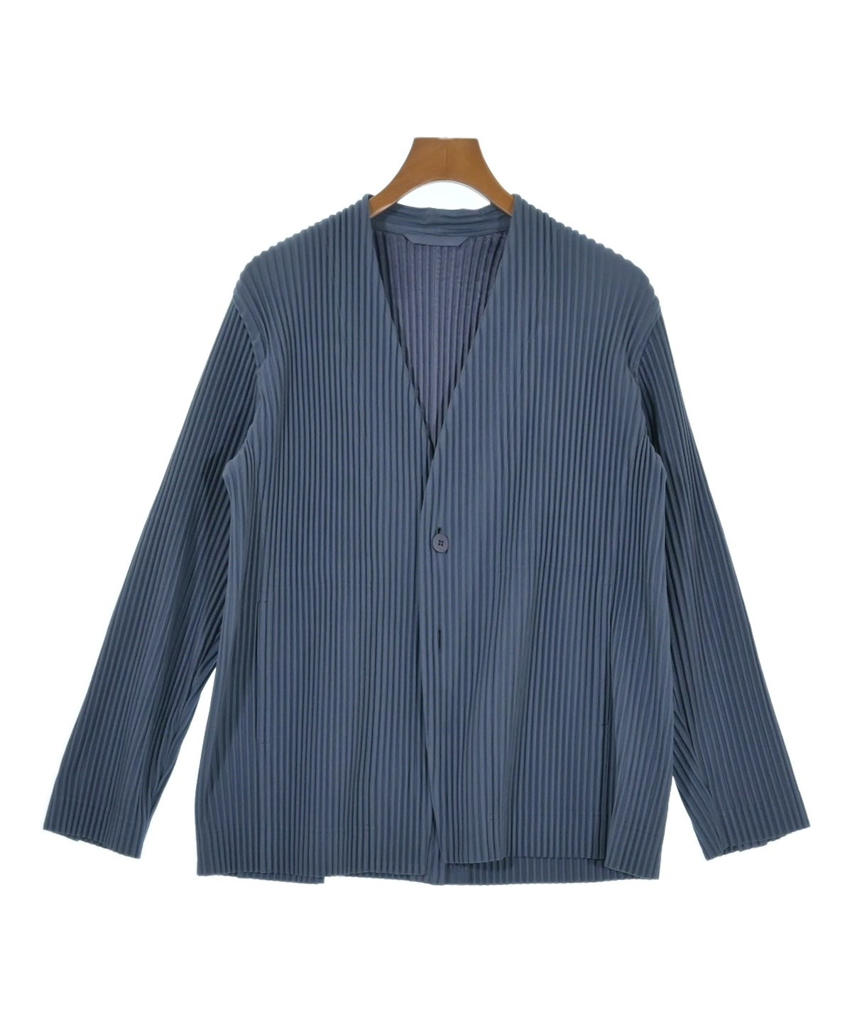 HOMME PLISSE(オムプリッセ)カジュアルジャケット 青 サイズ:1(S位 HOMME PLISSE(オムプリッセ)カジュアルジャケット 青 サイズ:1(S位