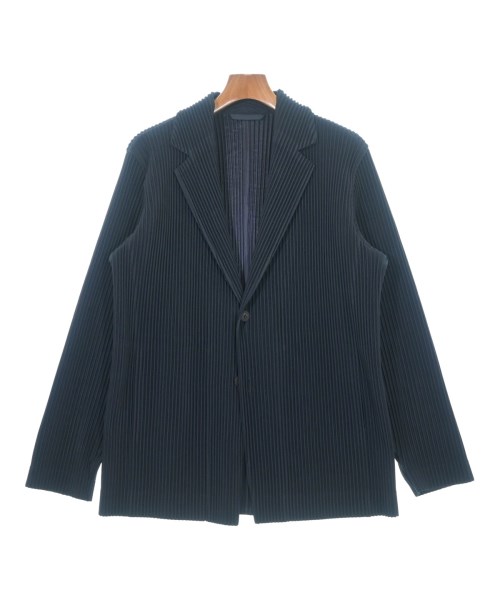 HOMME PLISSE(オムプリッセ)テーラードジャケット 紺 サイズ:3(L位)/2200672888014