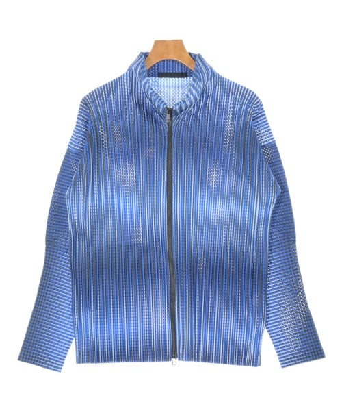 HOMME PLISSE(オムプリッセ)ブルゾン 青 サイズ:3(L位)/2200678221013