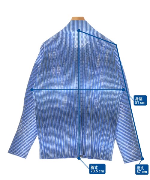 HOMME PLISSE（オムプリッセ）ブルゾン 青 サイズ:3(L位) メンズ/2200678221013