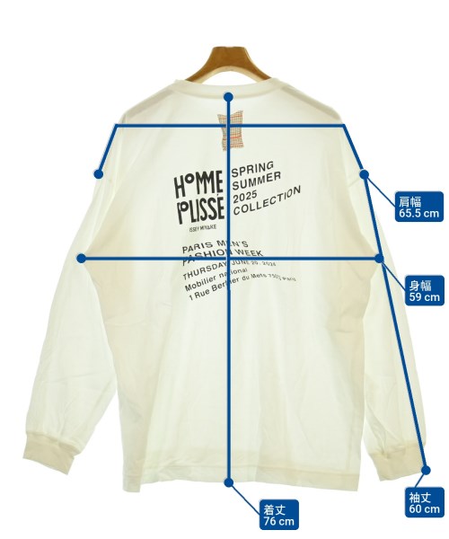 HOMME PLISSE（オムプリッセ）Tシャツ・カットソー 白 サイズ:3(L位) メンズ/2200656487356