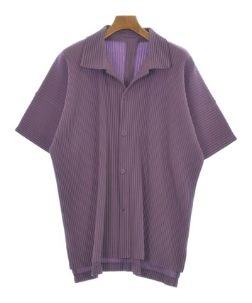 HOMME PLISSE（オムプリッセ）カジュアルシャツ 紫 サイズ:004(XXL位
