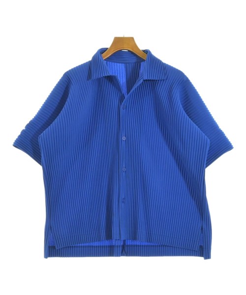 HOMME PLISSE(オムプリッセ)カジュアルシャツ 青 サイズ:2(M位)/2200657914103