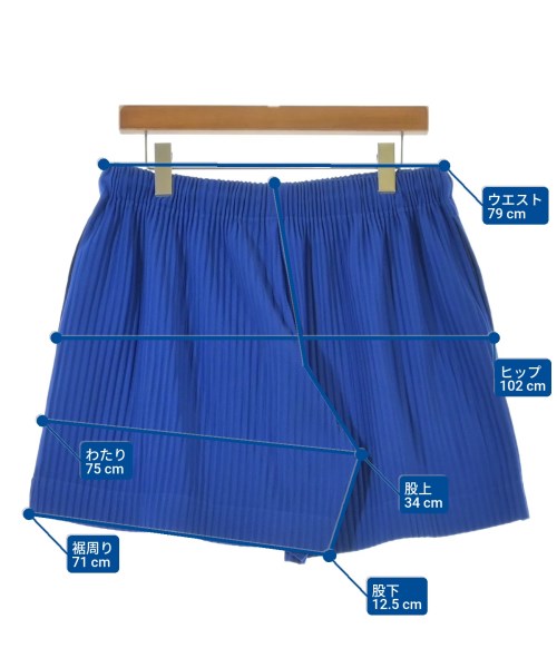 HOMME PLISSE（オムプリッセ）ショートパンツ 青 サイズ:F メンズ/2200657914110
