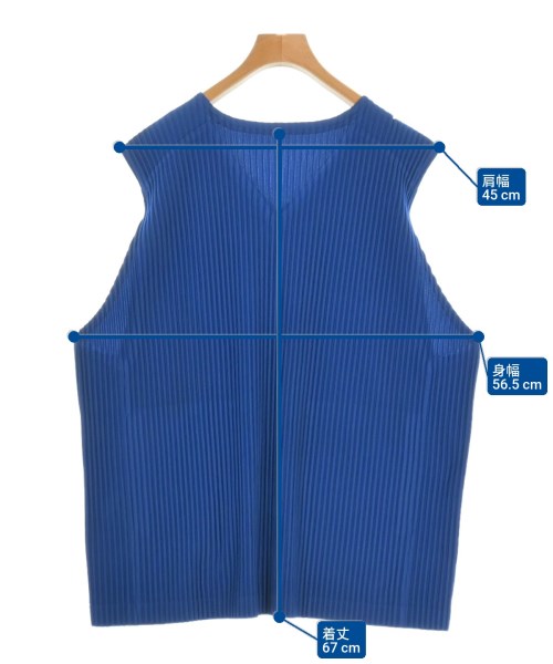 HOMME PLISSE（オムプリッセ）カジュアルシャツ 青 サイズ:4(XL位) メンズ/2200661681138