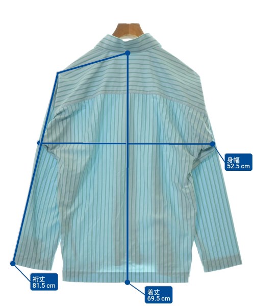 HOMME PLISSE（オムプリッセ）カジュアルシャツ 青 サイズ:2(M位) メンズ/2200651937023