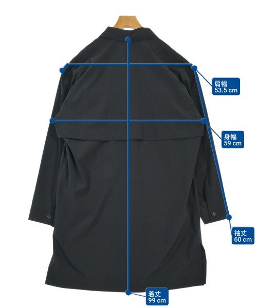 HOMME PLISSE（オムプリッセ）ステンカラーコート 黒 サイズ:3(L位) メンズ/2200661296011