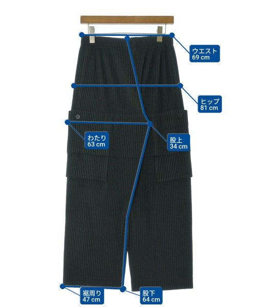 HOMME PLISSE（オムプリッセ）カーゴパンツ 黒 サイズ:1(S位) メンズ/2200666048035