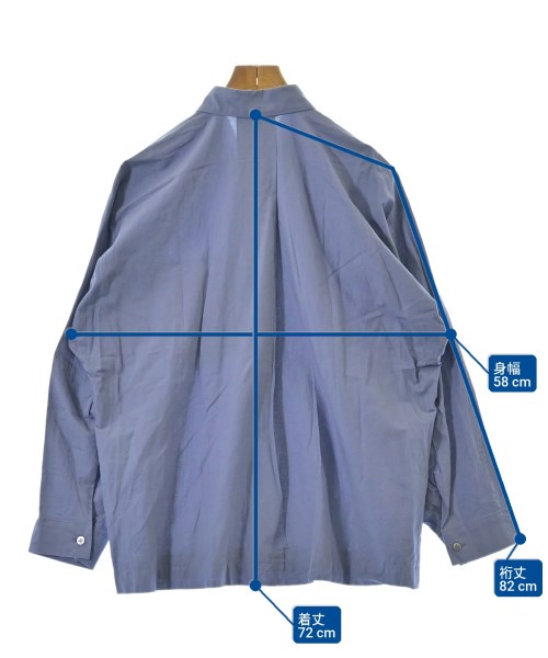 HOMME PLISSE（オムプリッセ）カジュアルシャツ 青 サイズ:2(M位) メンズ/2200666048042