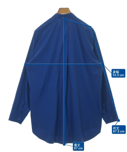 HOMME PLISSE（オムプリッセ）カジュアルシャツ 青 サイズ:3(L位) メンズ/2200666584120