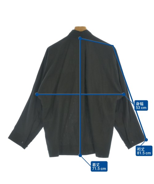 HOMME PLISSE（オムプリッセ）カジュアルシャツ 黒 サイズ:2(M位) メンズ/2200670240036