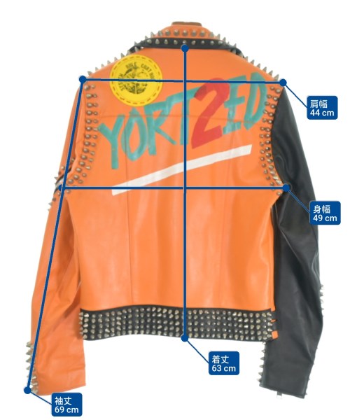 99%IS（ナインティナインパーセントイズ）ライダース オレンジ サイズ:2(M位) メンズ/2200627836039