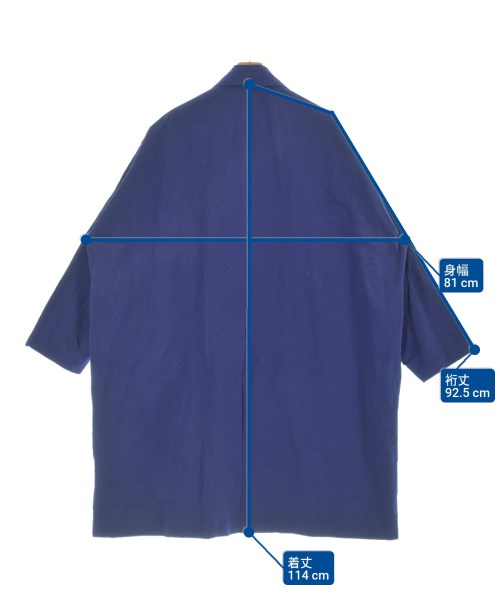 CASEY CASEY（ケイシーケイシー）ステンカラーコート 青 サイズ:M メンズ/2200660514017