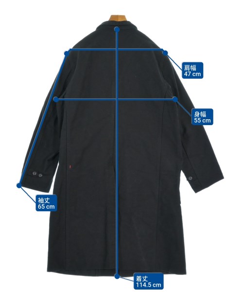 CASEY CASEY（ケイシーケイシー）ステンカラーコート 黒 サイズ:-(L位) メンズ/2200644819503