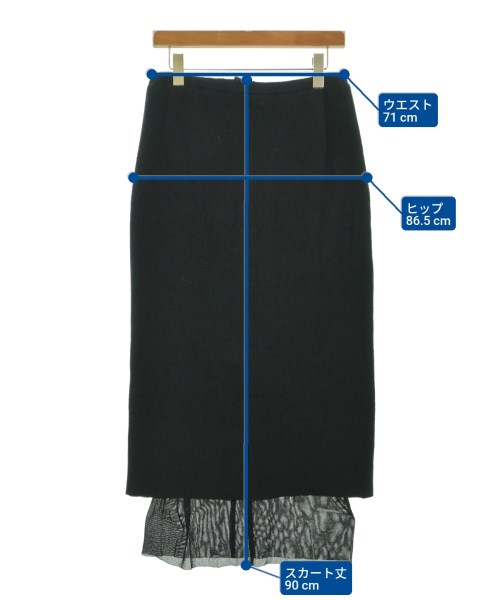 MICHIKO by Y's（ミチコバイワイズ）ひざ丈スカート 黒 サイズ:2(M位) レディース/2200639829081