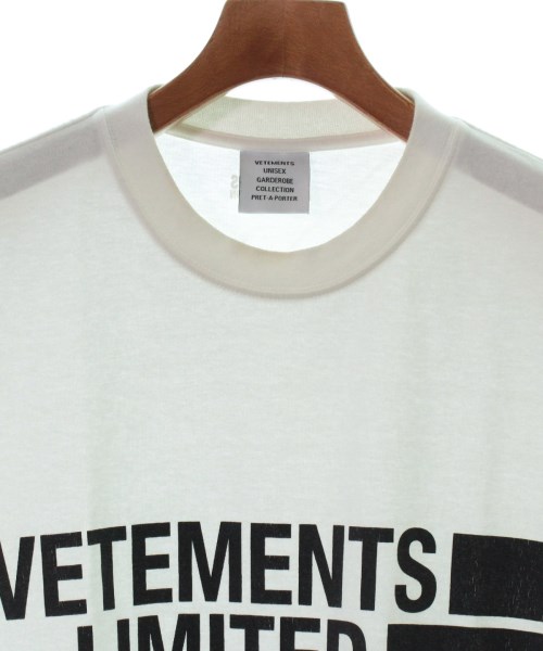 VETEMENTS（ヴェトモン）Tシャツ・カットソー 白 サイズ:S メンズ 