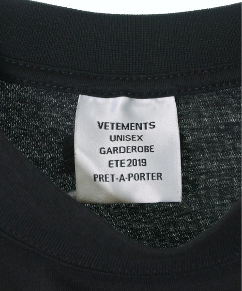 VETEMENTS ヴェトモン Tシャツ・カットソー S 黒