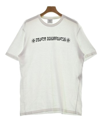 VETEMENTS ヴェトモン/グラフィック クルーネック T シャツ VETEMENTS（ヴェトモン）Tシャツ・カットソー 白 サイズ:L