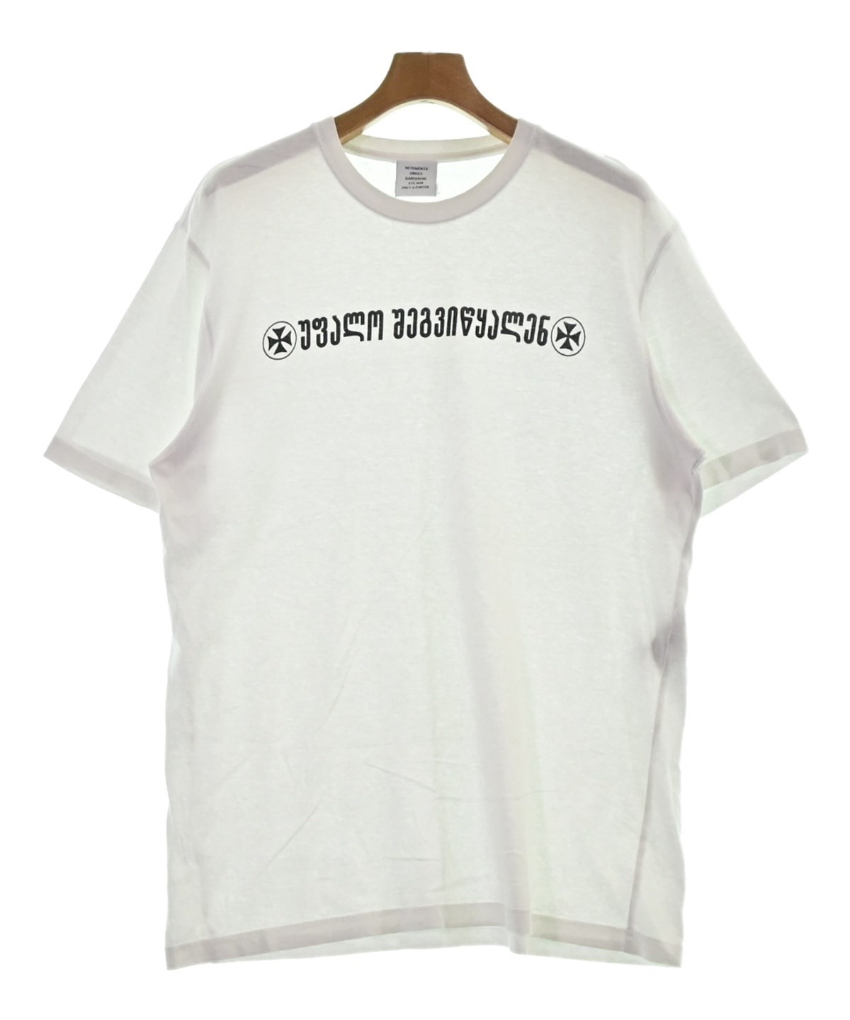 【めっちゃ変わる】 VETEMENTS（ヴェトモン）Tシャツ・カットソー 白 サイズ:L トップス