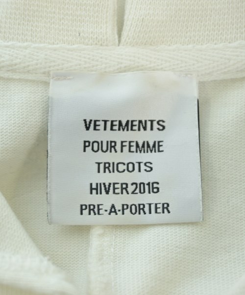 VETEMENTS（ヴェトモン）Tシャツ・カットソー 白 サイズ:XS レディース/2200622019079