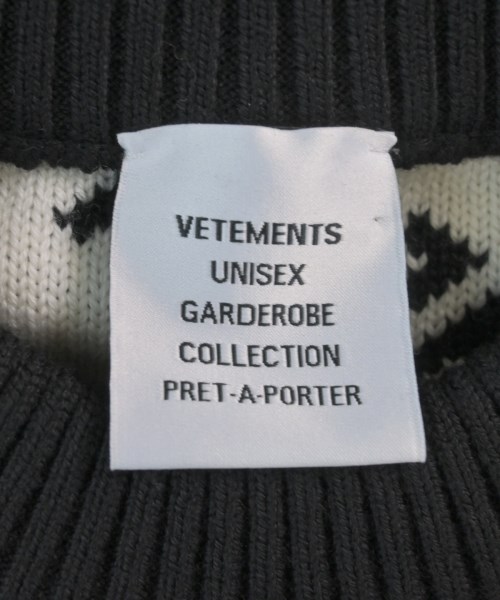 VETEMENTS（ヴェトモン）ニット・セーター 黒 サイズ:S メンズ/2200622829036