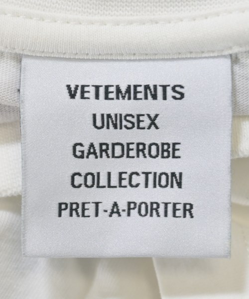 VETEMENTS（ヴェトモン）Tシャツ・カットソー 白 サイズ:M メンズ/2200610519277